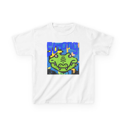 Kids T-Shirt — Cute Green Dino Graphic Tee ("DINOPOP" Style) - Estrella & The Stars