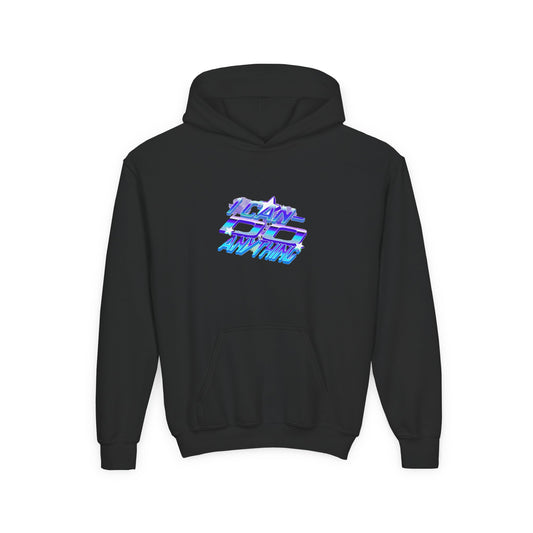 Youth Hoodie — Retro 90s Neon "90s Kid" Vaporwave Graphic - Estrella & The Stars