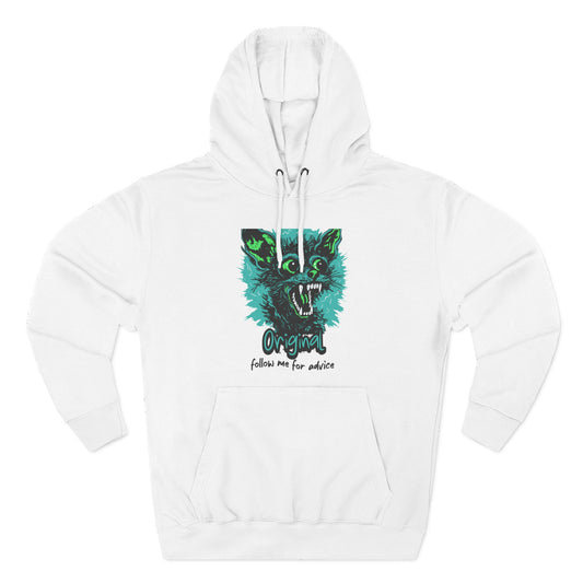 Wolf Graphic Hoodie — 'Original' Teal Roaring Wolf Fleece Pullover - Estrella & The Stars