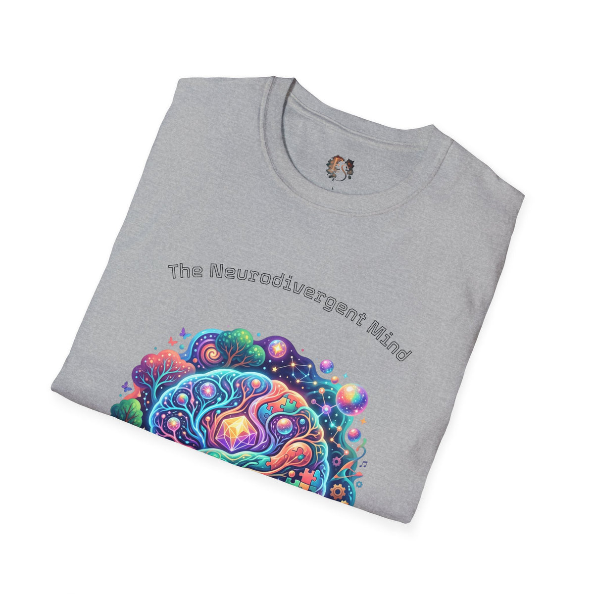 T-Shirt — "The Neurodivergent Mind" Colorful Psychedelic Brain Tee - Estrella & The Stars
