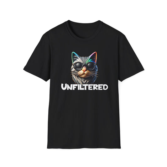 Unfiltered Cat T-Shirt — Retro Sunglasses Graphic Tee - Estrella & The Stars