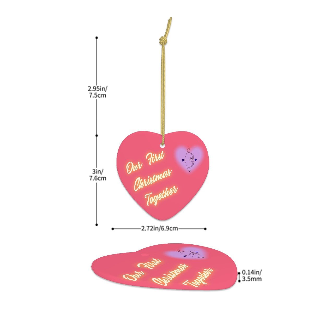 Heart Shape Ceramic Ornaments Christmas Decorations - Estrella & The Stars