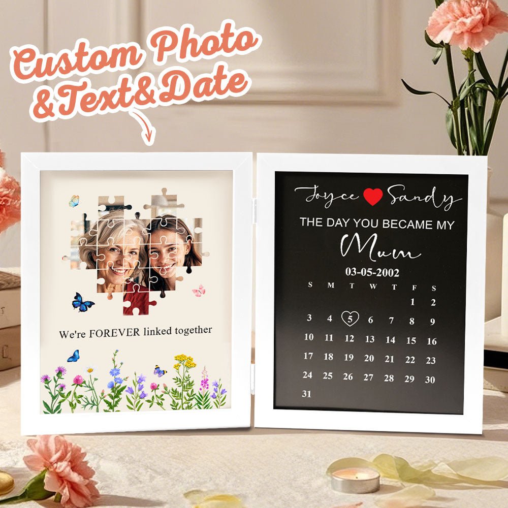 Personalized The Day You Became My Mother Puzzle Photo Frame Mother's Day Gift for Mom - Estrella & The Stars