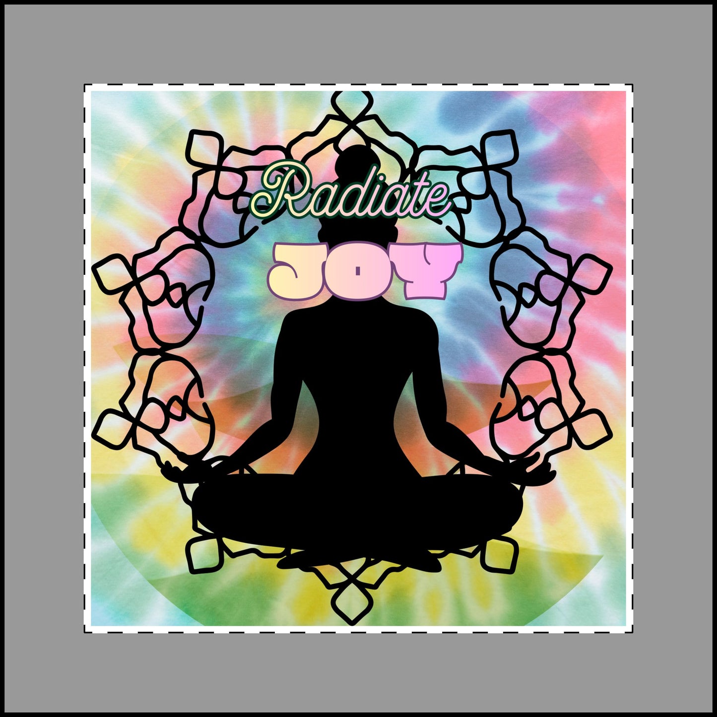 Radiate Joy Yoga Pillow — Tie-Dye Meditation Cushion Cover - Estrella & The Stars