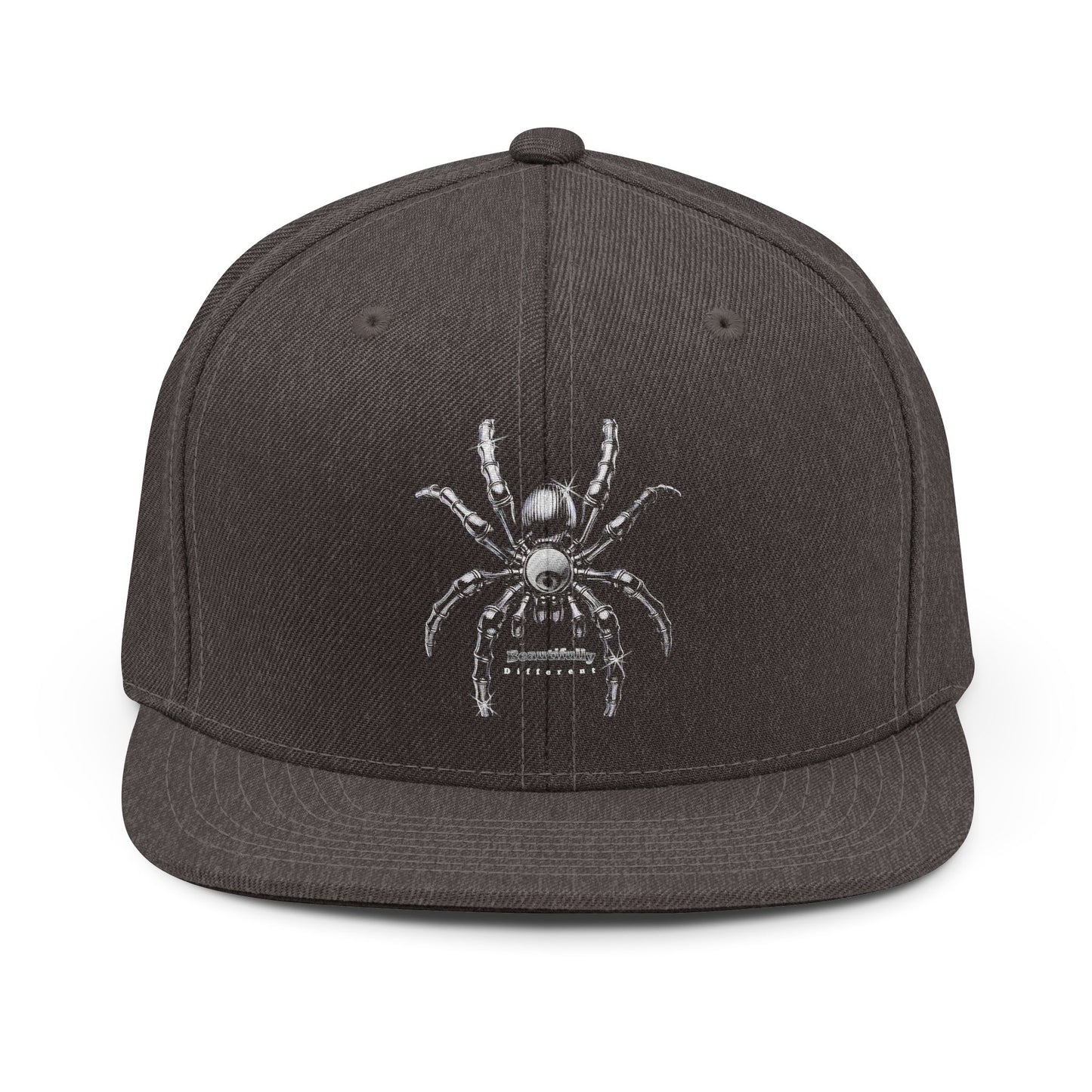Spider Embroidered Snapback Hat — Gothic Tarantula Cap - Estrella & The Stars