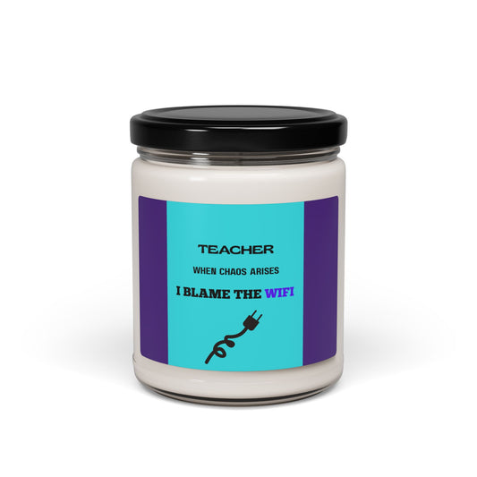 WiFi Blame Candle: Gift for Educators, Scented Relaxation for Teachers - Estrella & The Stars