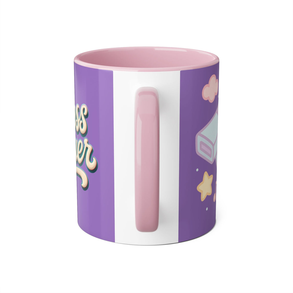 Cute Kawaii Whistle Coffee Mug — Purple Accent 11oz - Estrella & The Stars