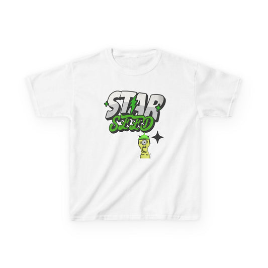 Kids T-Shirt — 'Star Seed' Green Alien Graphic Tee for Kids - Estrella & The Stars