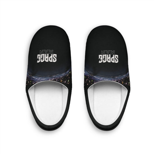 Space Man Men’s Indoor Slippers — Galaxy Print Cozy House Shoes - Estrella & The Stars