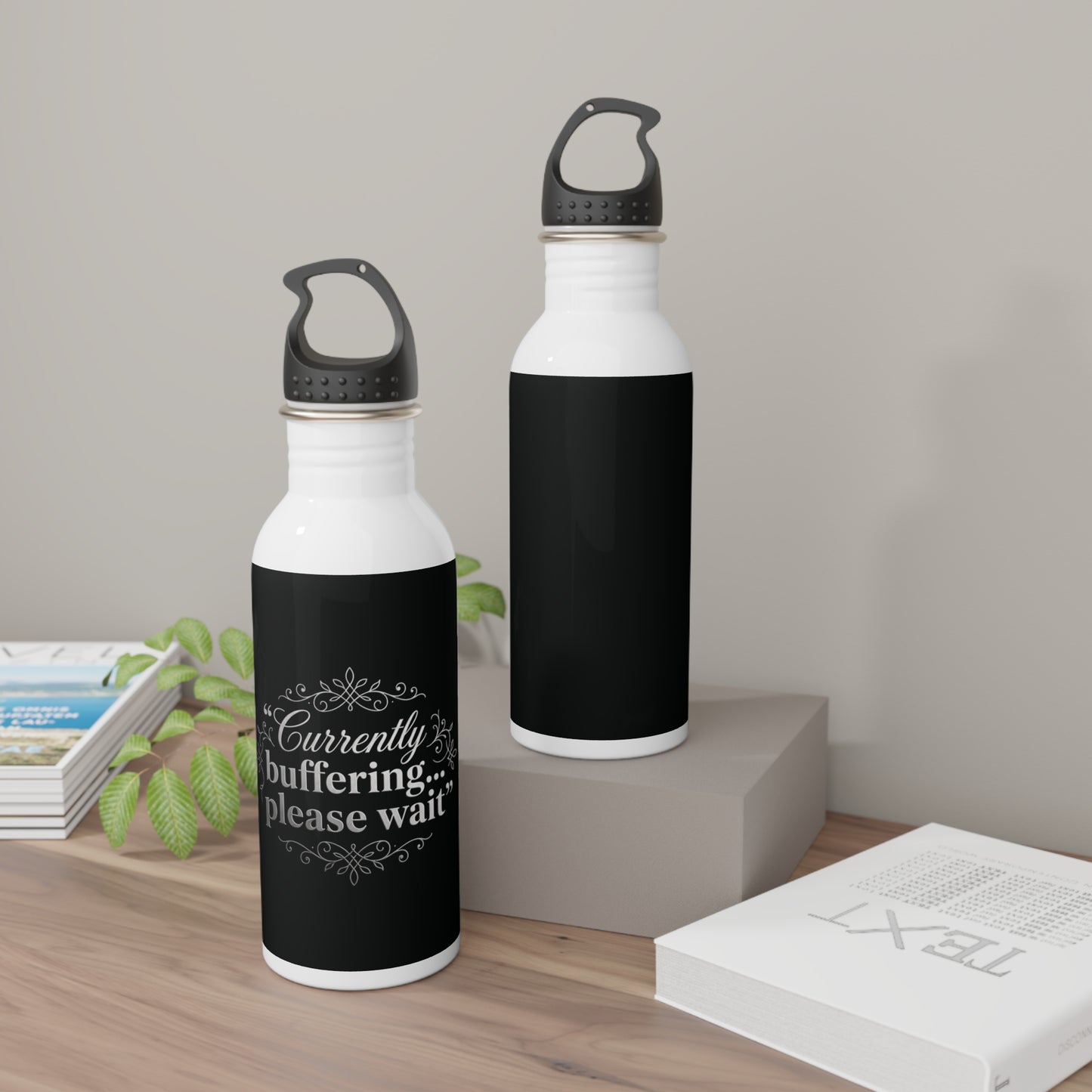 Insulated Water Bottle — “Currently Buffering…please wait” Funny Tech Quote - Estrella & The Stars