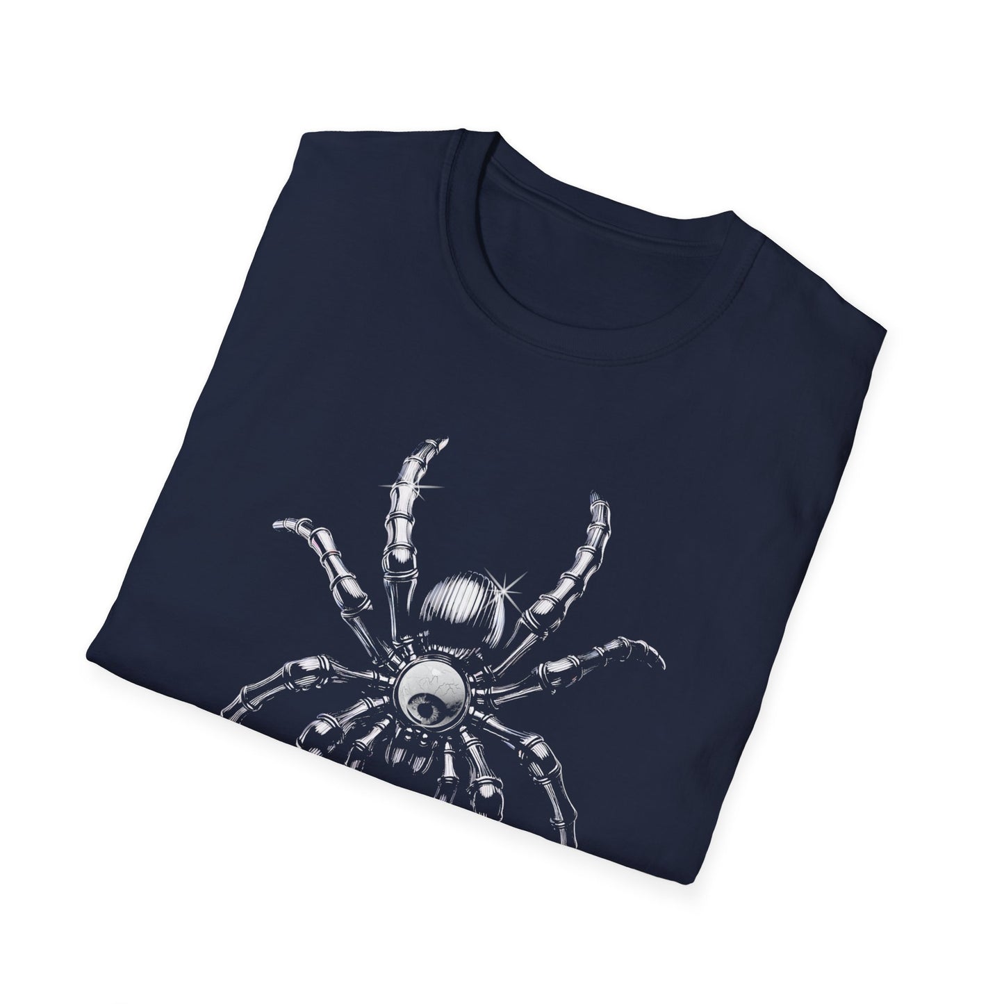 Spider Graphic T-Shirt — Black Skull Spider Illustration Tee - Estrella & The Stars