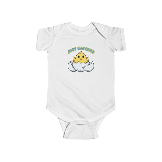 Easter Spring Baby - Infant Bodysuit - "Just Hatched" Cute Chick Baby Onesie - Estrella & The Stars