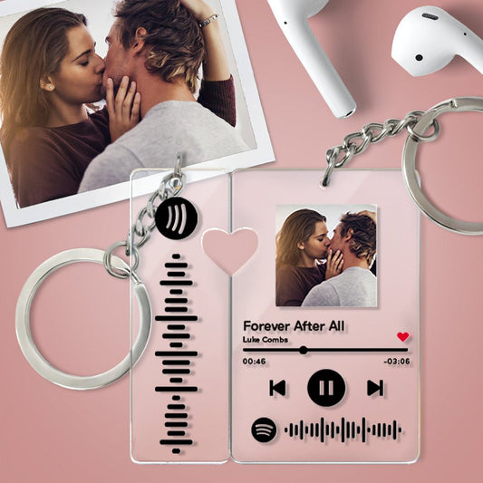 Personalized Scannable Spotify Keychain for Couples, Custom Music Code Gift - Estrella & The Stars