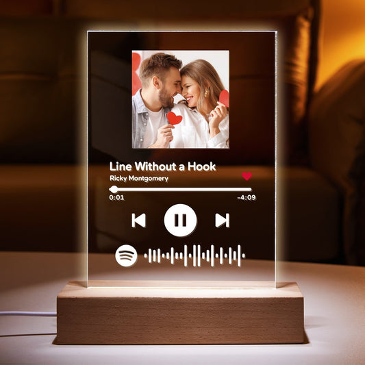 Custom Scannable Code Acrylic Music Song Plaque Night Light - Estrella & The Stars