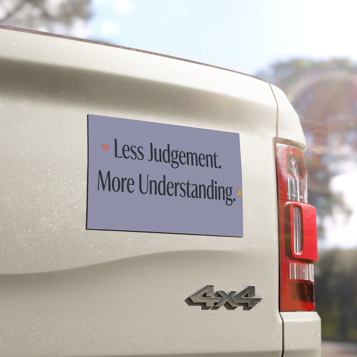 Less Judgement More Understanding Car Magnet - Estrella & The Stars