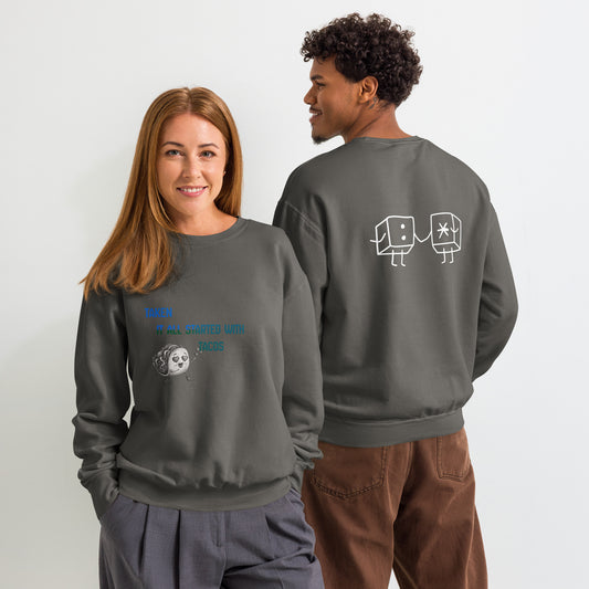 Unisex garment - dyed fleece crewneck sweatshirt - Estrella & The Stars