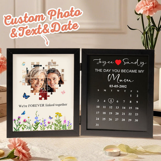 Personalized The Day You Became My Mother Puzzle Photo Frame Mother's Day Gift for Mom - Estrella & The Stars