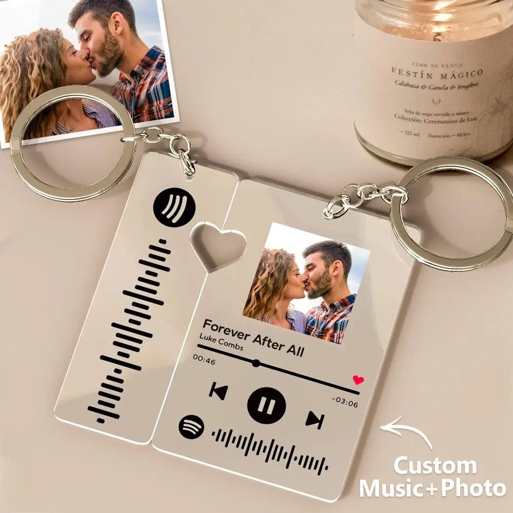 Personalized Scannable Spotify Keychain for Couples, Custom Music Code Gift - Estrella & The Stars
