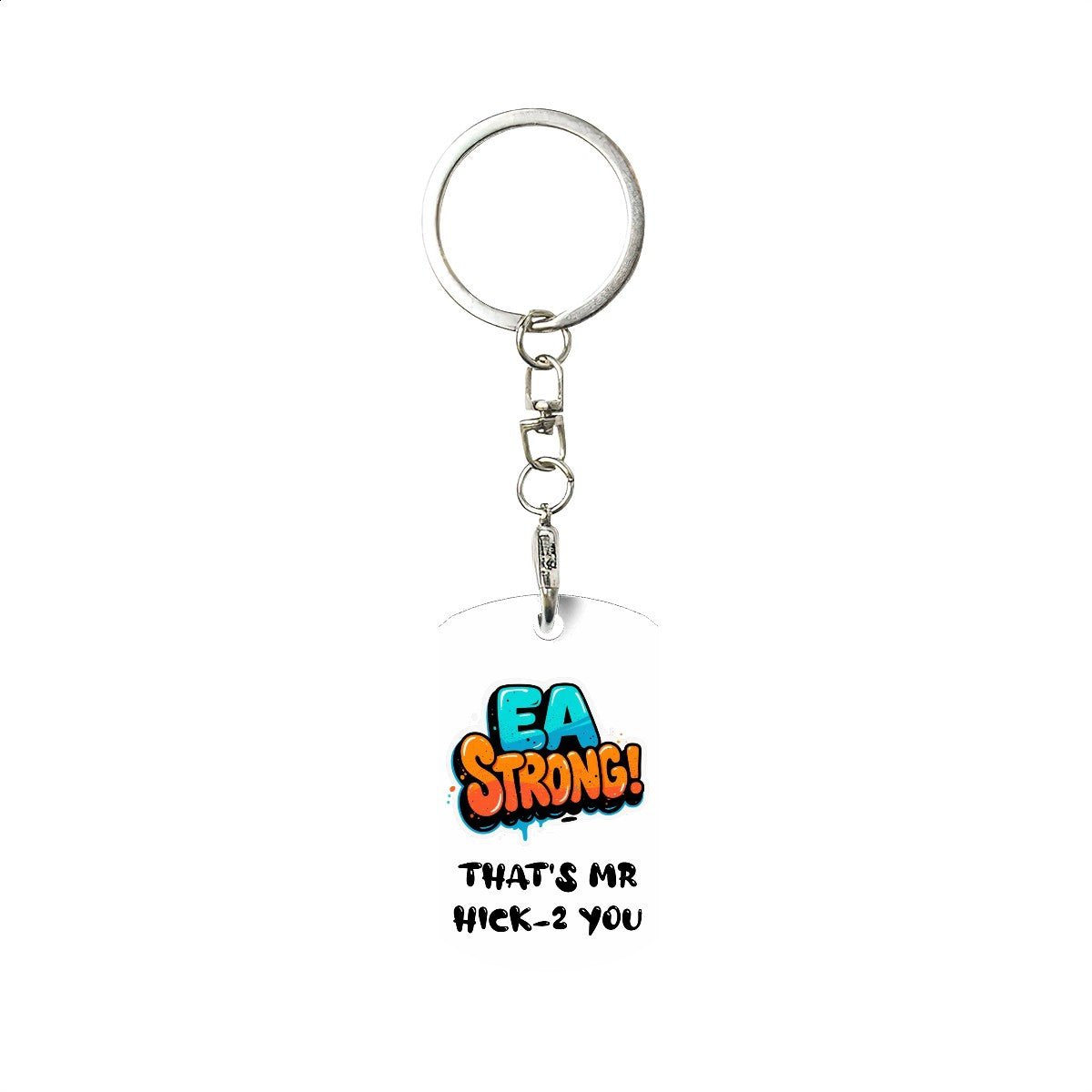 Funky Chicken Educational Assistant Personalized - Rectangular Metal Keychain - Estrella & The Stars