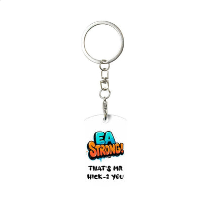 Funky Chicken Educational Assistant Personalized - Rectangular Metal Keychain - Estrella & The Stars