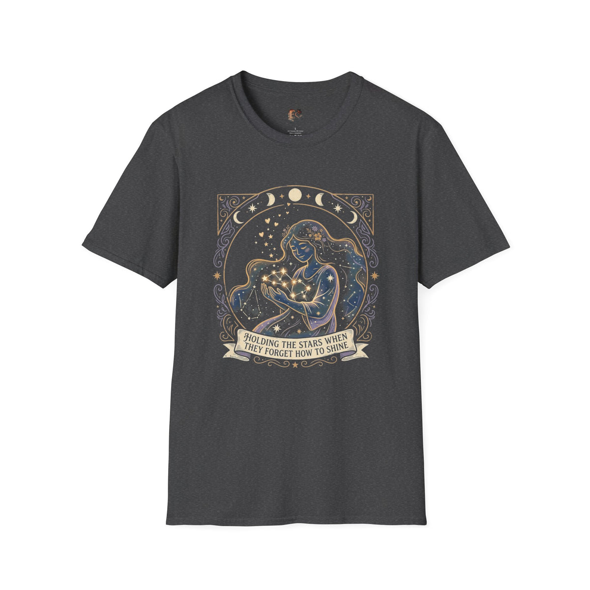 Celestial Embrace Graphic T-Shirt — "Holding the Stars When You Forgot How to Shine" - Estrella & The Stars