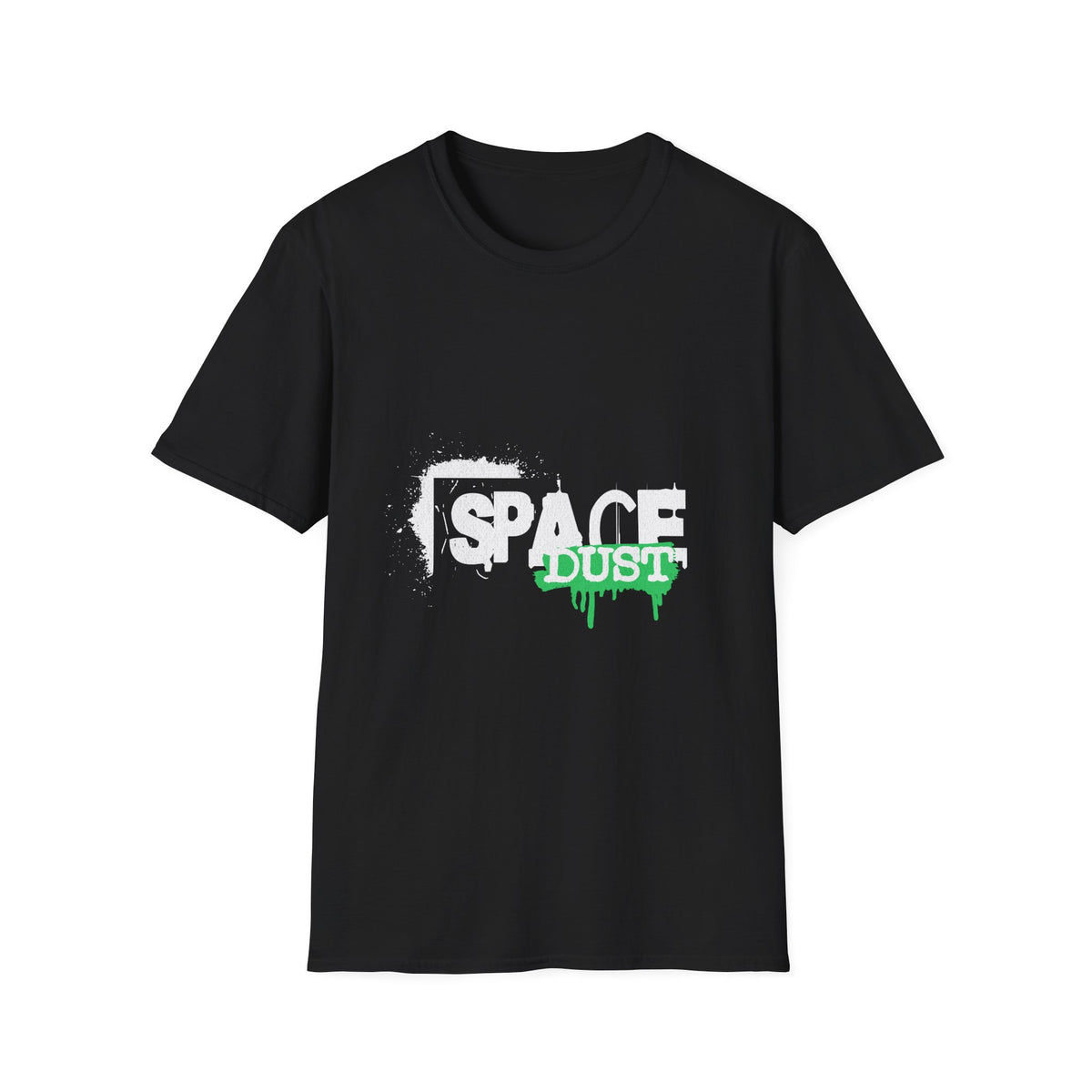 Retro Sci-Fi T-Shirt: Graffiti Style with Neon Green Accents - Estrella & The Stars