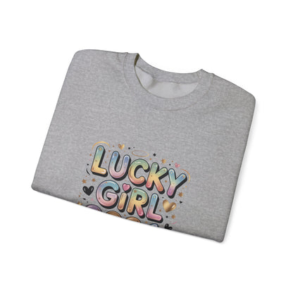 Lucky Girl 2026 Crewneck | manifest luck, 2026 lucky charms - Estrella & The Stars