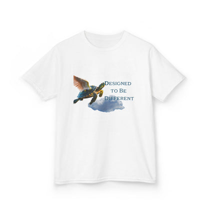 Kids Tee — "Designed To Be Different" Flying Turtle Graphic - Estrella & The Stars