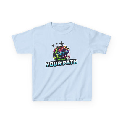 Kids T‑Shirt — Colorful Dragon Illustration "Create Your Path" - Estrella & The Stars