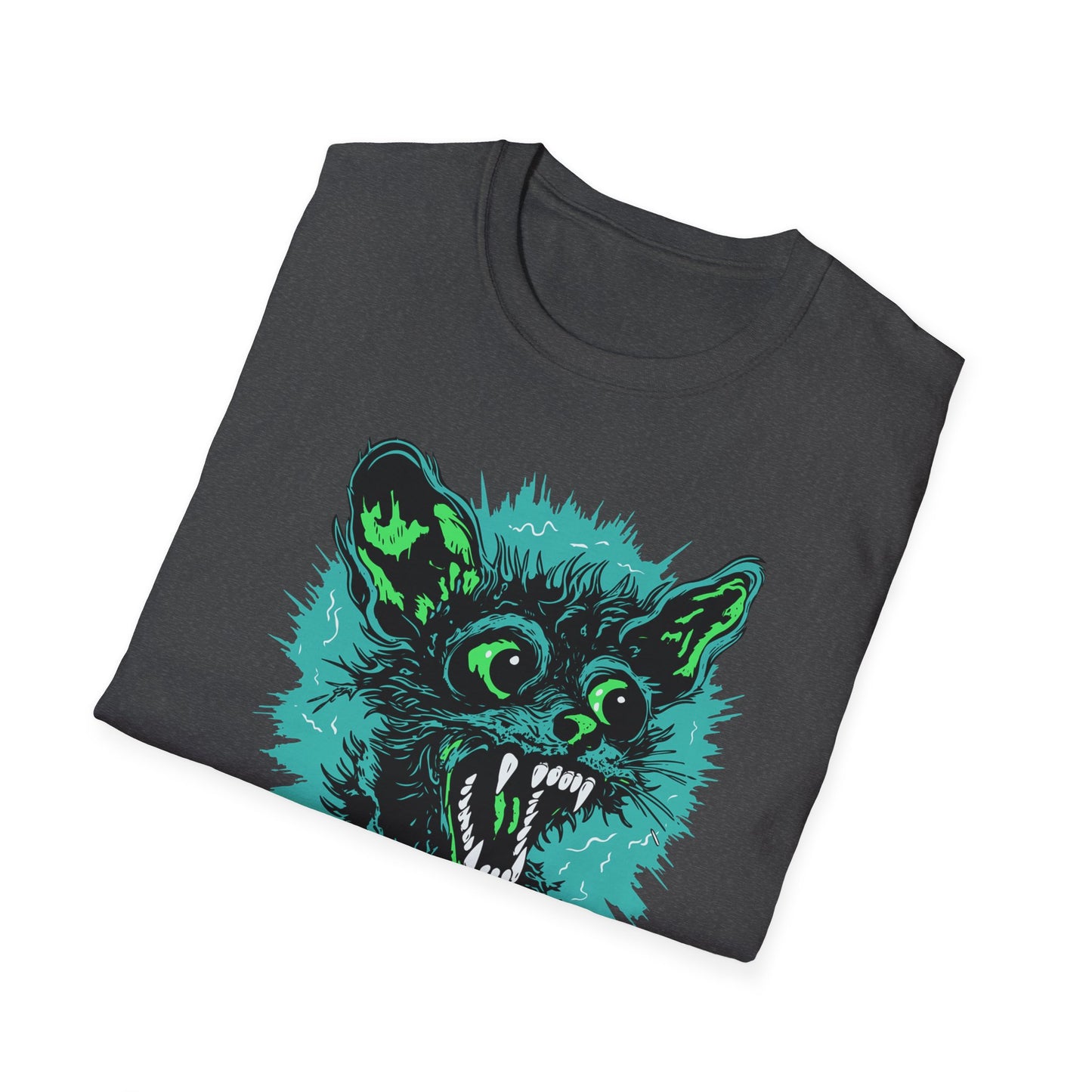 T-Shirt — 'Original: Follow Me For Advice' Retro Green Feral Cat Graphic - Estrella & The Stars