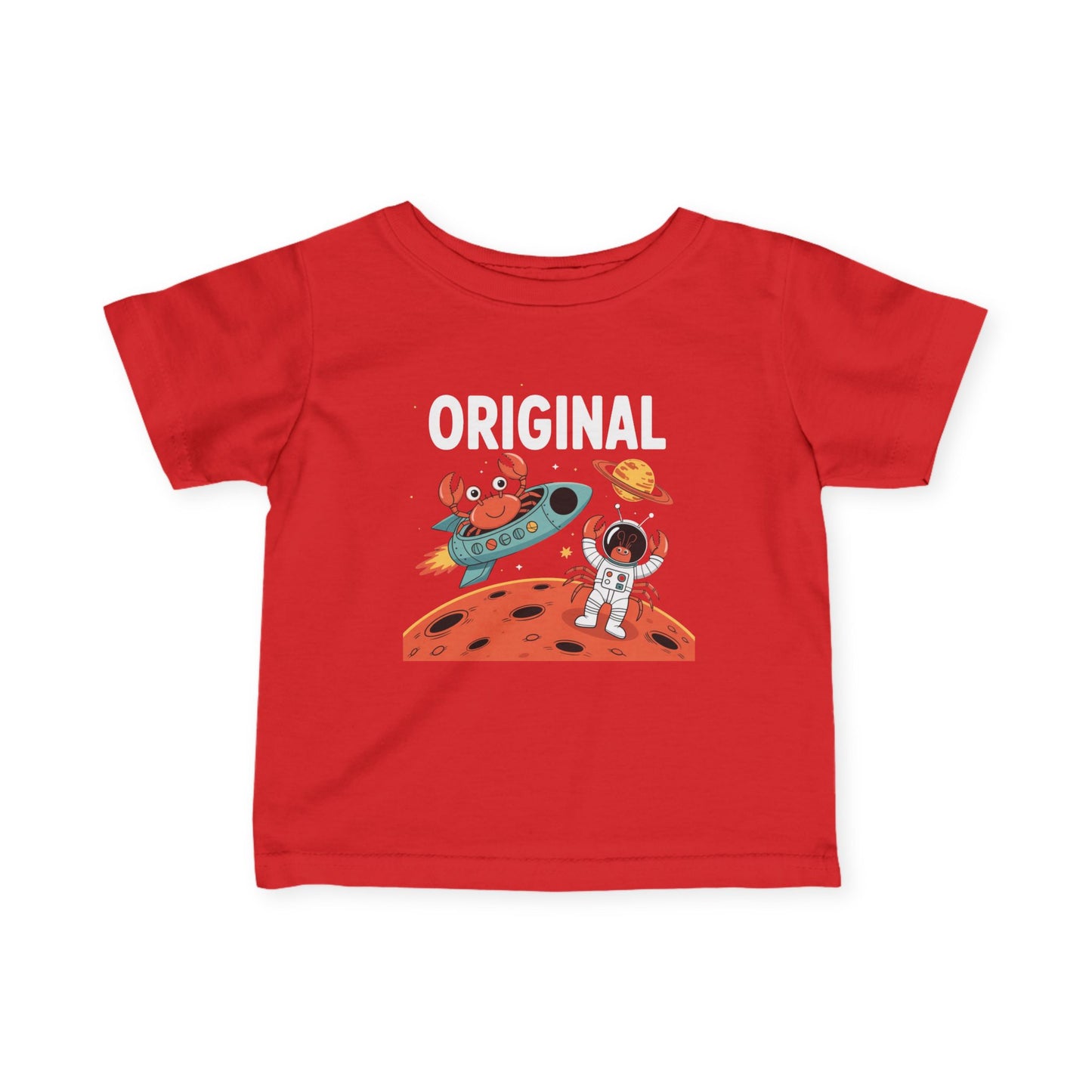 Original Space Adventure Infant Tee — Cute Astronaut & Alien Graphic Baby Shirt - Estrella & The Stars