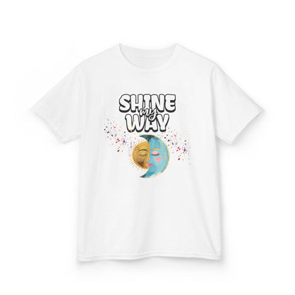 Kids Tee — "Shine Wavy" Moon & Sun Cute Graphic Shirt - Estrella & The Stars