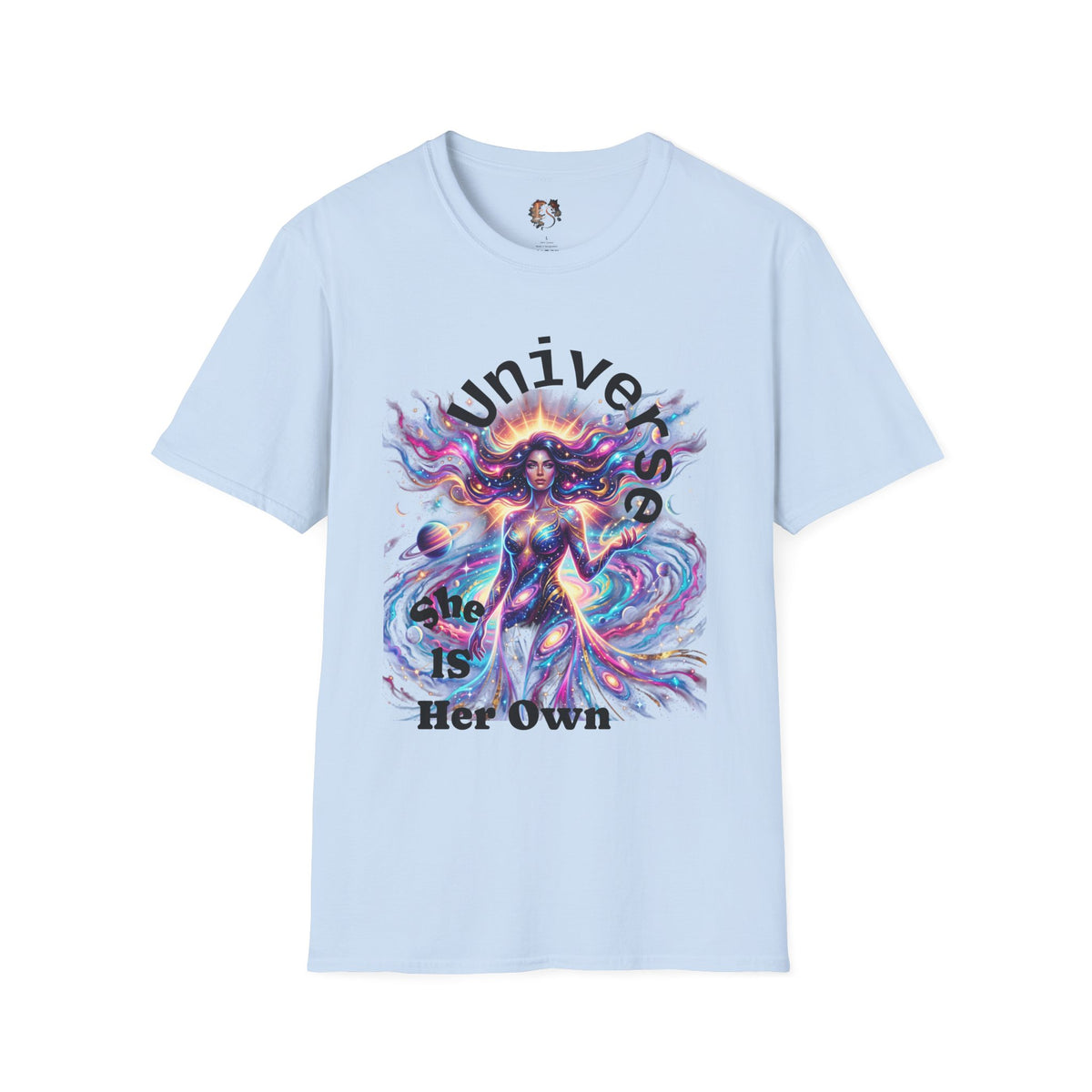 Galaxy Goddess T-Shirt — "The Universe Is Her Own" Female Empowerment Tee - Estrella & The Stars