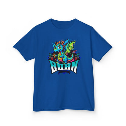 Dragonborn Kids T‑Shirt — Colorful Baby Dragon 'BORN' Graphic Tee for Kids - Estrella & The Stars