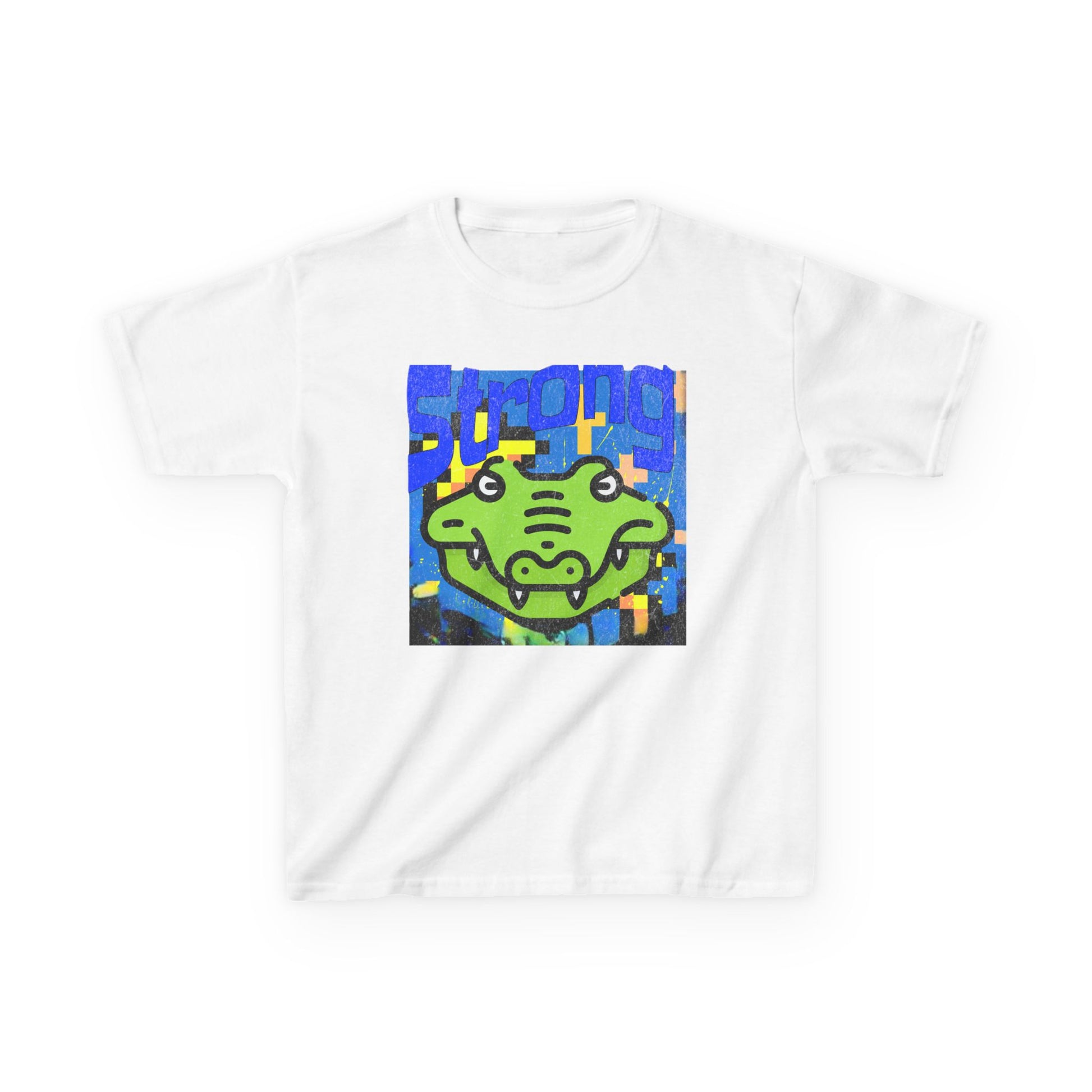 Kids T-Shirt — Cute Green Dino Graphic Tee ("DINOPOP" Style) - Estrella & The Stars