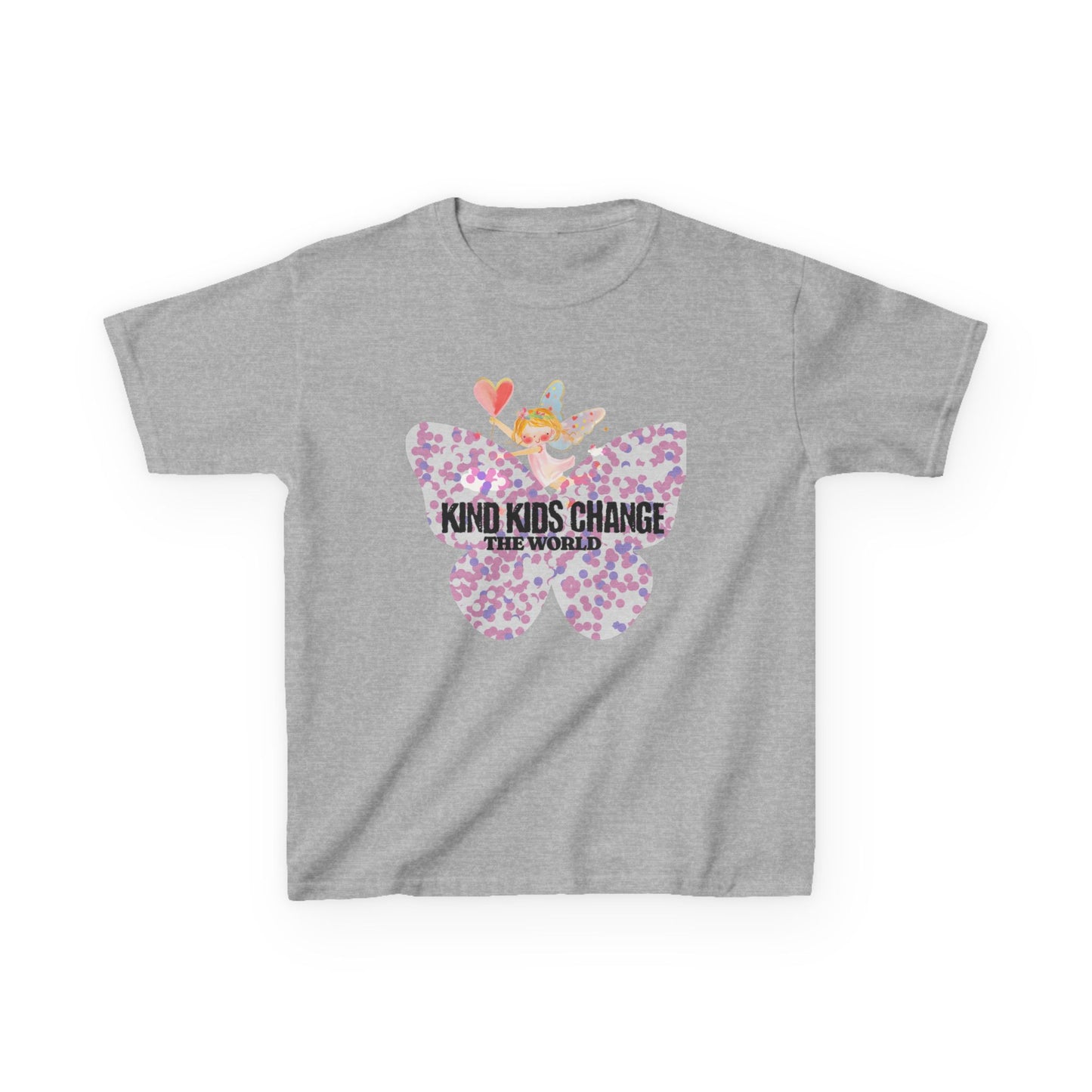 Kids Tee — "Kind Kids Change The World" Floral Unicorn Graphic - Estrella & The Stars