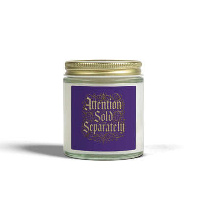 Coconut Apricot Scented Candle (4oz/9oz) — "Attention Sold Separately" Decorative Jar - Estrella & The Stars