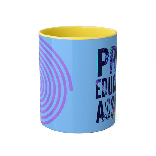 Accent Mug — Psychedelic Spiral 'Prog. Education Assistant' Ceramic Coffee Cup (11 oz) - Estrella & The Stars