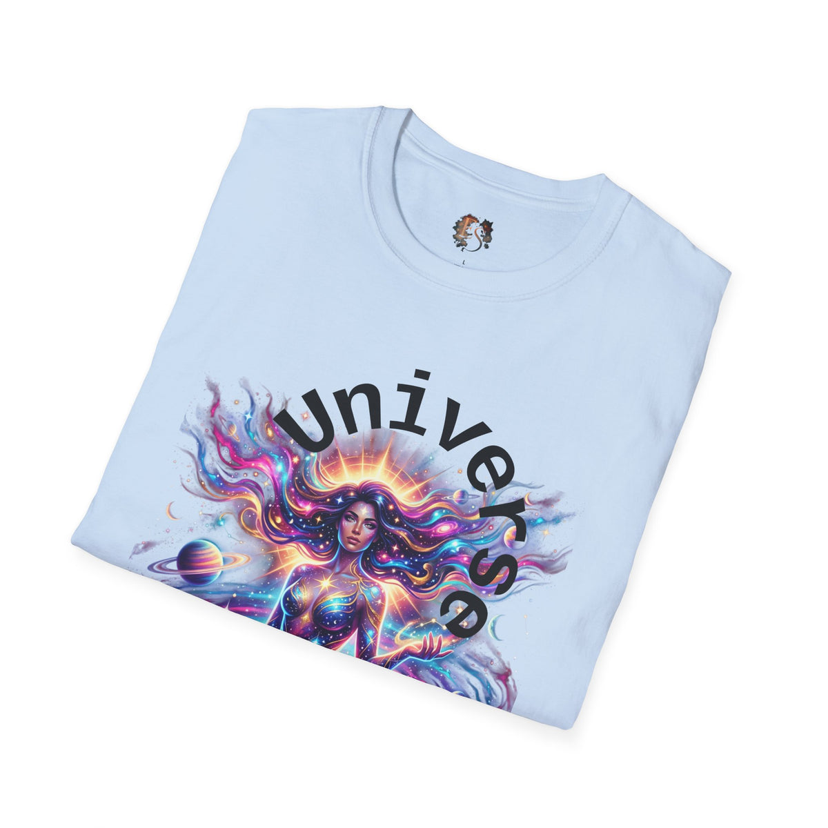Galaxy Goddess T-Shirt — "The Universe Is Her Own" Female Empowerment Tee - Estrella & The Stars