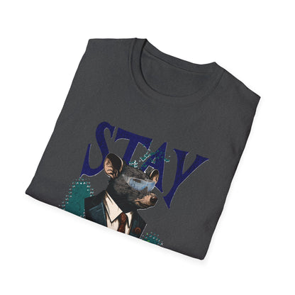 Stay Real Doberman T-Shirt — Graphic Dog Portrait Tee - Estrella & The Stars
