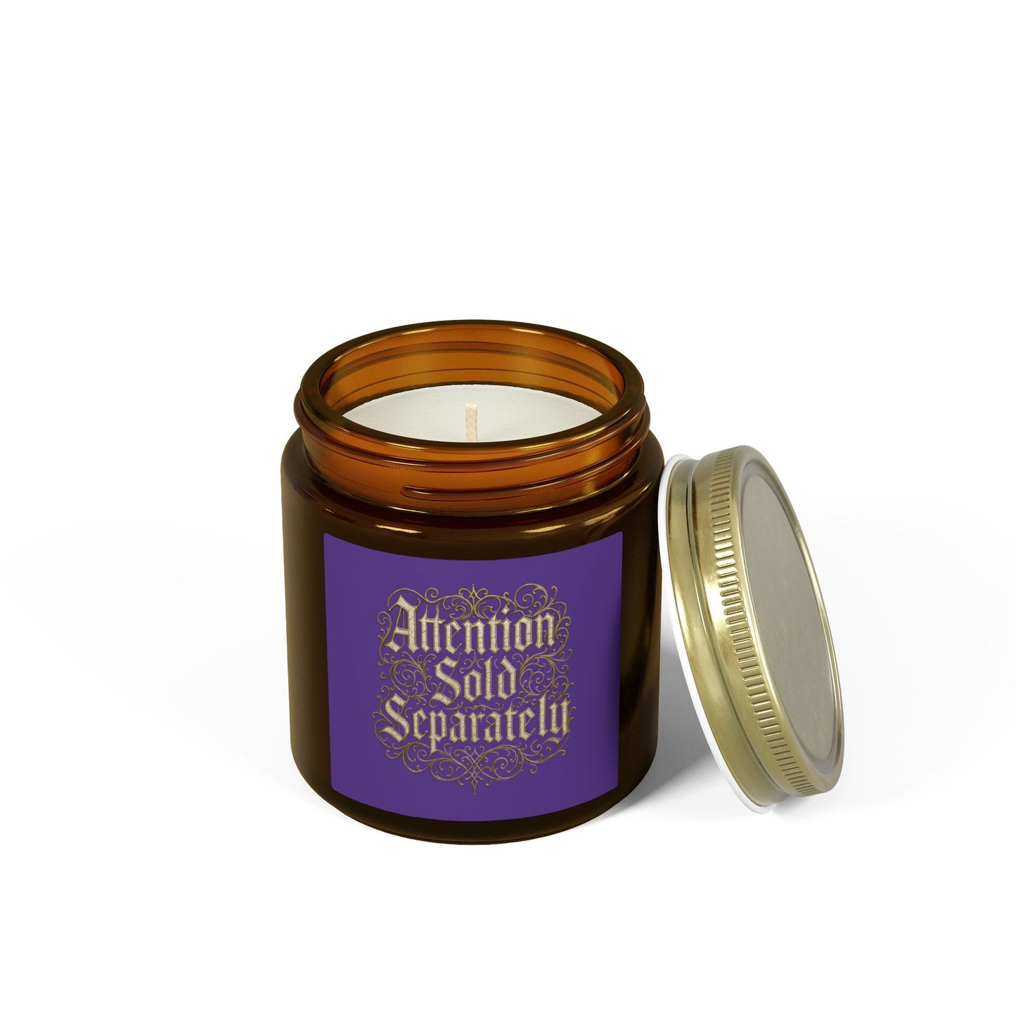 Coconut Apricot Scented Candle (4oz/9oz) — "Attention Sold Separately" Decorative Jar - Estrella & The Stars