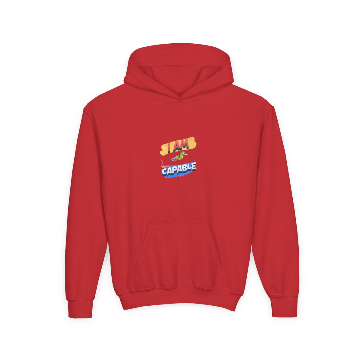Kids' Colorful Inspirational Hoodie - 'I Am Capable' Youth Sweatshirt - Estrella & The Stars