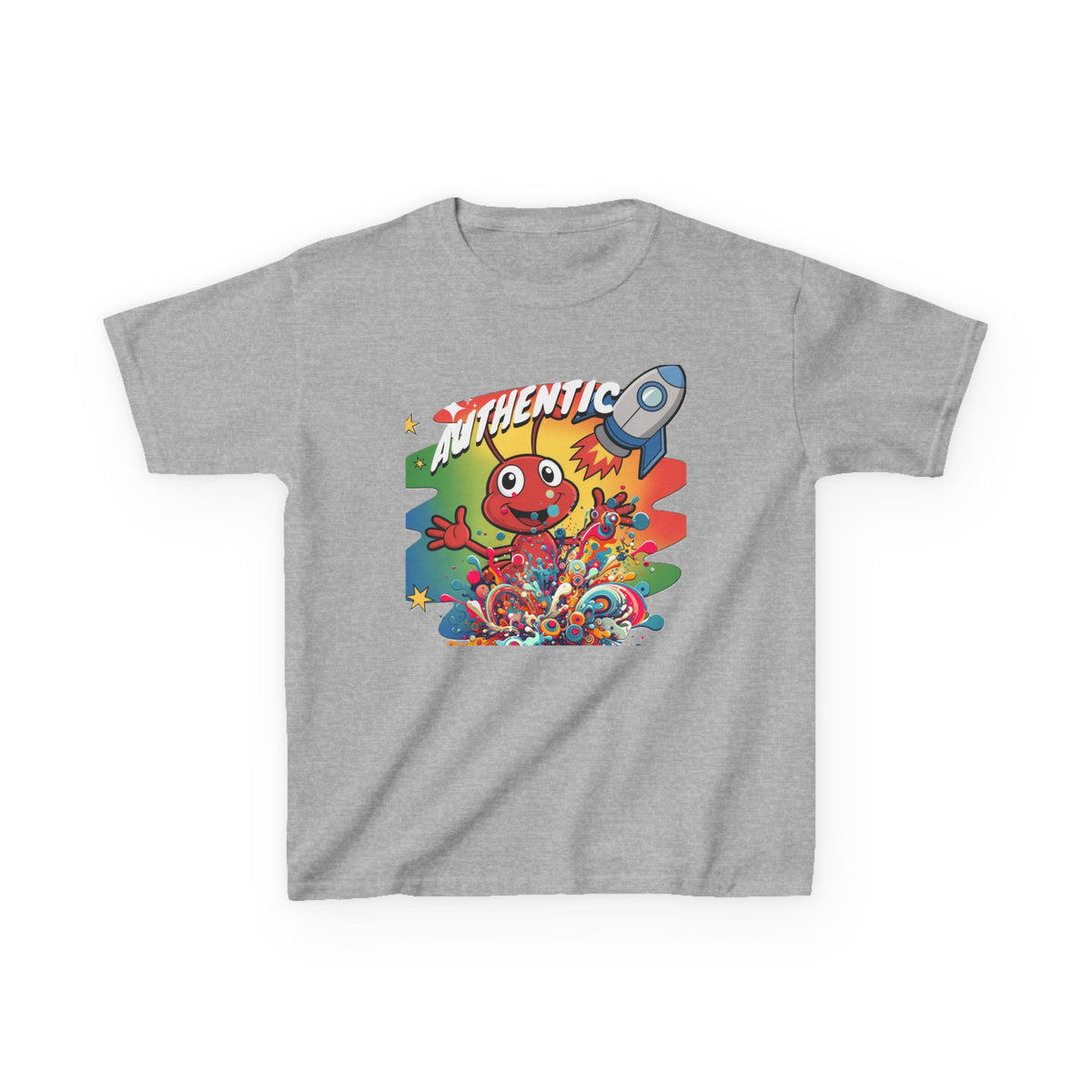 Authentic Rocket Kids T‑Shirt — Colorful Cartoon Space Monster Tee - Estrella & The Stars