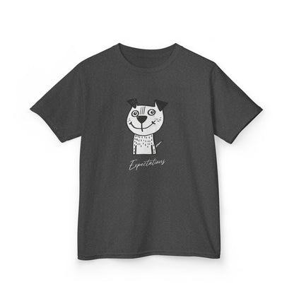 Kids Tee — Cute Cat Drawing with 'Expectations' Script - Estrella & The Stars