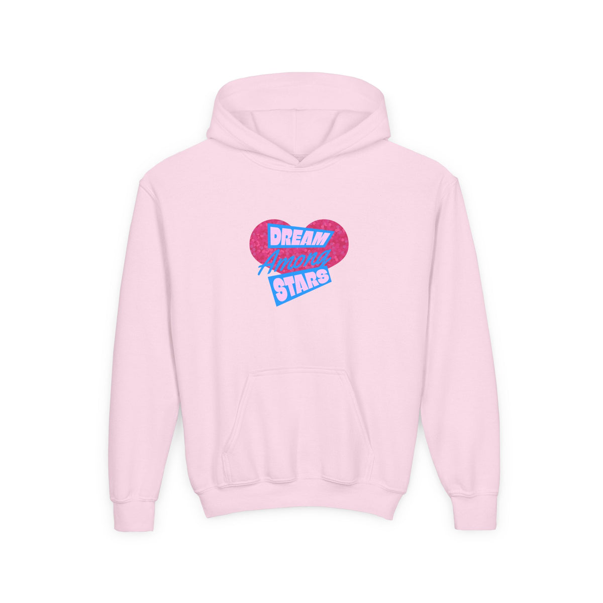 Pink Heart Graphic Hoodie for Trendy Teens - Aim for the Stars - Estrella & The Stars