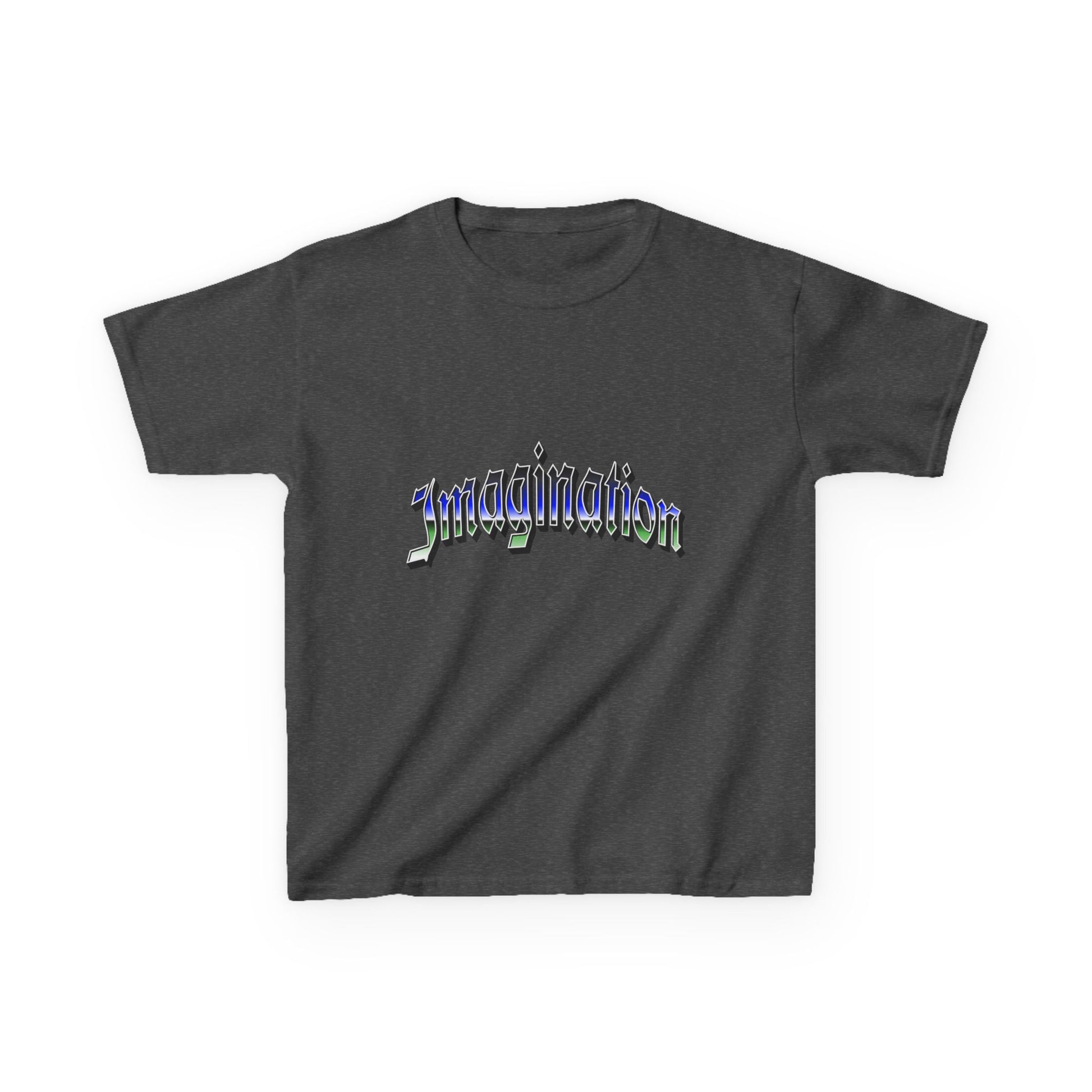 Imagination Kids T‑Shirt — Colorful Wavy Text Tee for Creative Kids - Estrella & The Stars