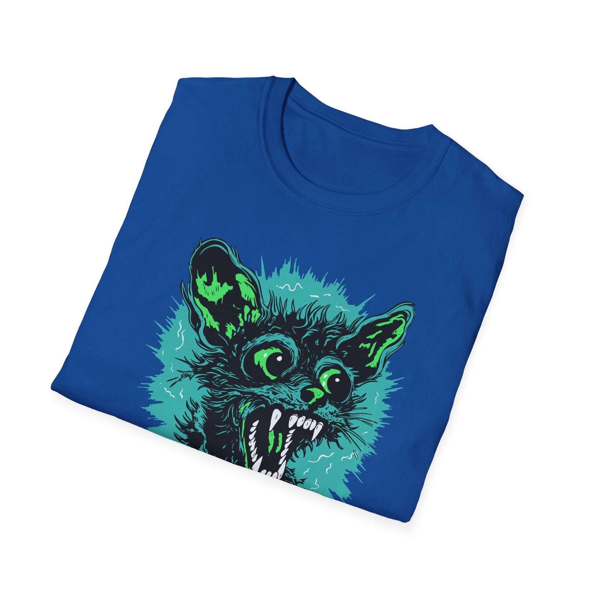 T-Shirt — 'Original: Follow Me For Advice' Retro Green Feral Cat Graphic - Estrella & The Stars