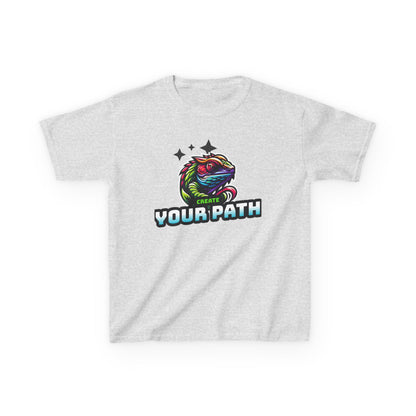 Kids T‑Shirt — Colorful Dragon Illustration "Create Your Path" - Estrella & The Stars