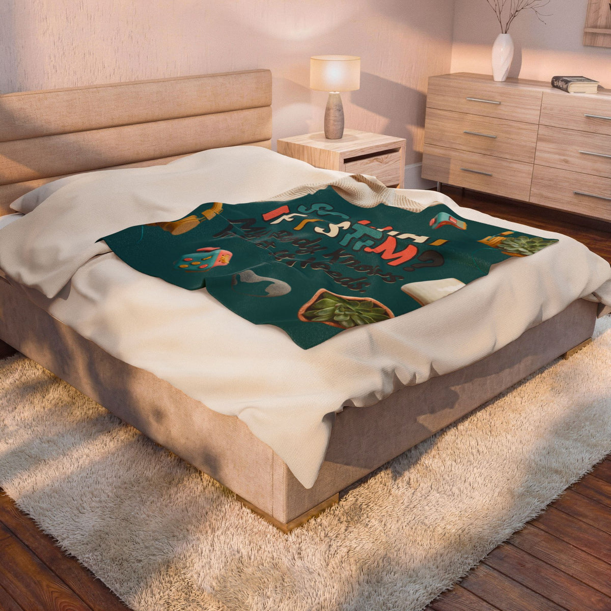 Plush Blanket — “So What If I Stim? My Body Knows What It Needs” Sensory Comfort Throw - Estrella & The Stars
