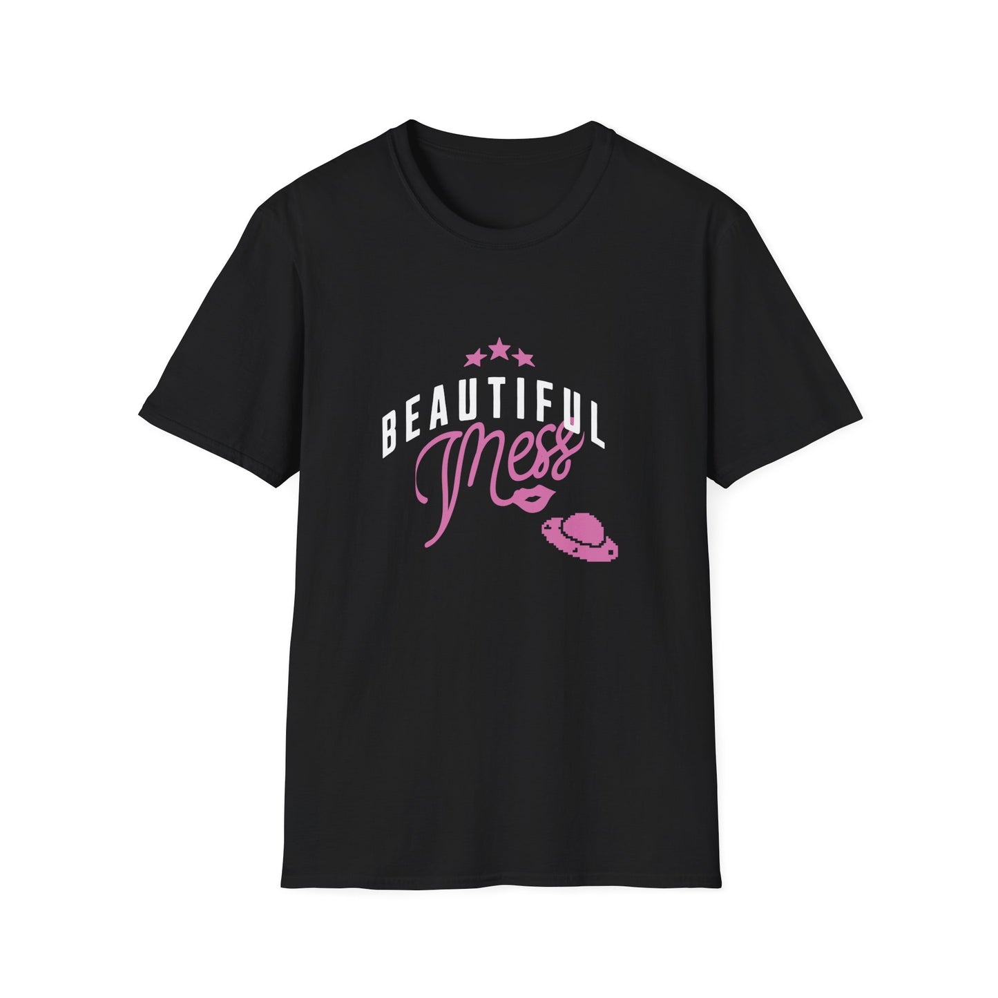 Beautiful Mess T-Shirt — Cute Pink Script Graphic Tee - Estrella & The Stars